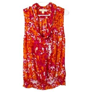 Michael Kors Sleeveless Floral Blouse